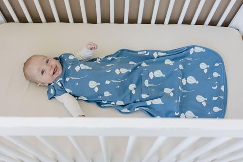 Woolino 4 Season Ultimate Baby Sleep Sack, Merino Wool Baby Sleeping Bag, Organic Cotton Outer, Adjustable 2-24 Months Size Fits Infants & Toddlers - Hot Air Balloon - color: Hot Air Balloons