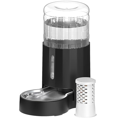 CZPET Automatic 5L Filter Dog and Cat Water Dispenser (Black) - color: Black+Filter, size: 5L