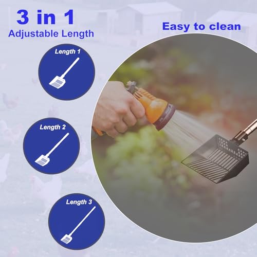 5.1in Width Small Metal Chicken Poop Scooper Litter Cleaning Shovel