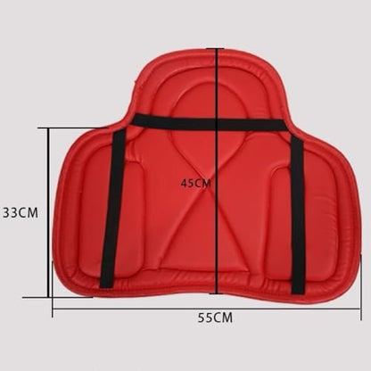 Saddle Tush Cushion Western Long Saddle Pad Horse Riding Seat Saddle Cushion Pad - color: RED