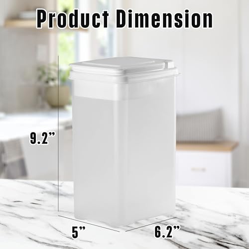 Buddeez Flour and Sugar Container - 3.25 Quart All Purpose Kitchen Organization and Storage Unit, Large Food Storage Container For Kitchen and Organizing Your Pantry (with Scoop)