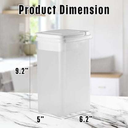 Buddeez Flour and Sugar Container - 3.25 Quart All Purpose Kitchen Organization and Storage Unit, Large Food Storage Container For Kitchen and Organizing Your Pantry (with Scoop)