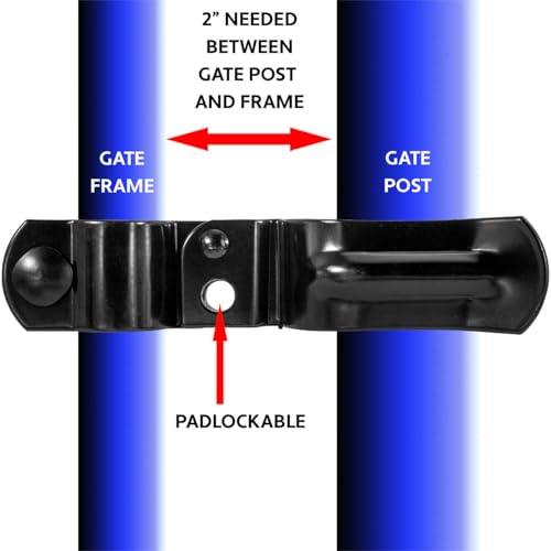Black 1-3/8" x 2-3/8" Heavy Duty Fork Latch- Pressed Steel - Powder Coated - color: Black, size: 1-3/8" x 2-3/8"