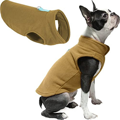 Gooby Fleece Vest Dog Sweater, Clay, Medium - color: Clay, size: Medium (Around 11-lb)