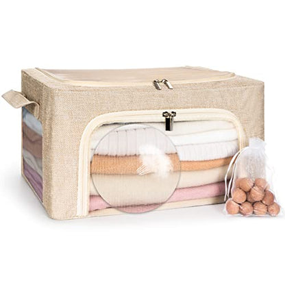 22L Cashmere Sweater Storage Bag with Natural Cedar Balls | BREATHABLE Cashmere Storage Bag Friendly for Knitwear Merino Wool/Knit Sweater for Closet Shelf Wool Clothes Garment Organizer Pouch - size: Normal 1pack
