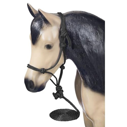 Tough1 Miniature Poly Rope Halter with Lead - color: Black, size: Small