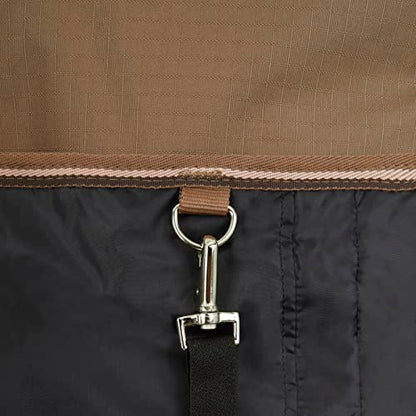 Horze Glasgow Heavy Weight Waterproof Winter Turnout Horse Blanket (350g Fill) - Cocoa Mocha - 75 in
