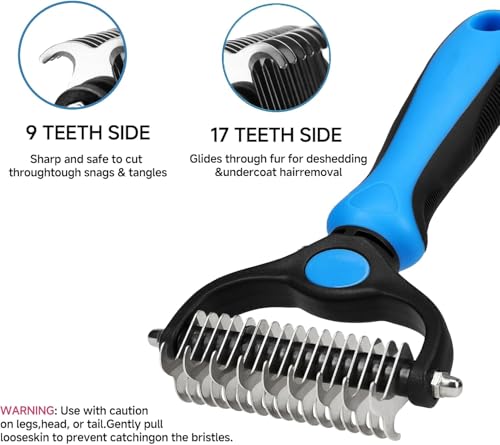 NVNAN 5-in-1 Pet Grooming Kit with Deshedding Rake | Includes nail clipper, grooming gloves, massage brush, and tools for brushing, bathing, and removing loose pet hair - color: Nail Clipper Set