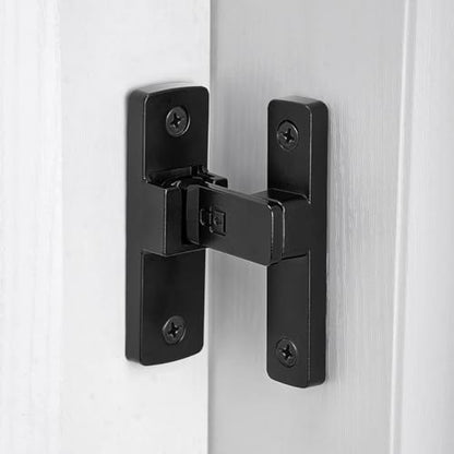 Black 90 Degree Barn Door Lock ，Right Angle Door Lock Latch - color: Black_90 Degree
