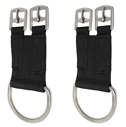 Horse Set of 2 Nylon Western English 1" Dual Buckle Girth Converter 403GC01 - color: Black