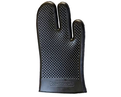Grewal® Equestrian Grooming Bundle Kit - Comfy Pet Grooming & Bathing Glove - Oval Face Soft Bristles - Great for Thin & Sensitive Skin (Black) - color: Black