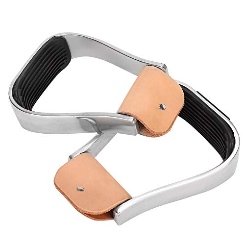 Aluminum Western Horse Saddle Stirrups, 4.9 Inch Width, Metal Construction for Horse Riding
