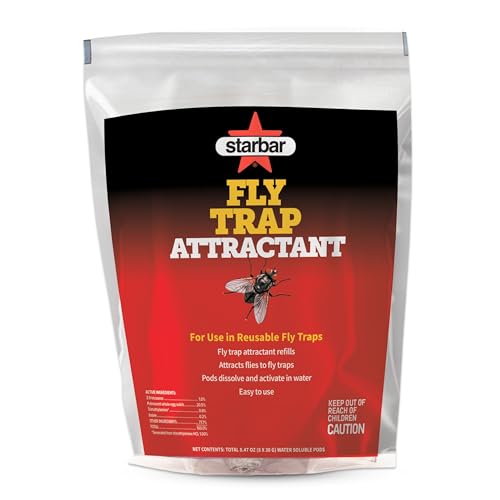 Starbar Fly Trap Attractant Refills, 8 Water-Soluble Pods for Fly Traps