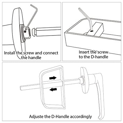 shed Door Latch shed Door Handle with 5-1/2" Stem,shed Door Lock Matching Set Includes 5 Keys forPlayhouses, shed Latch Chicken Coops,Camper, RV, Garage Door(Black) - size: 5.5inch L