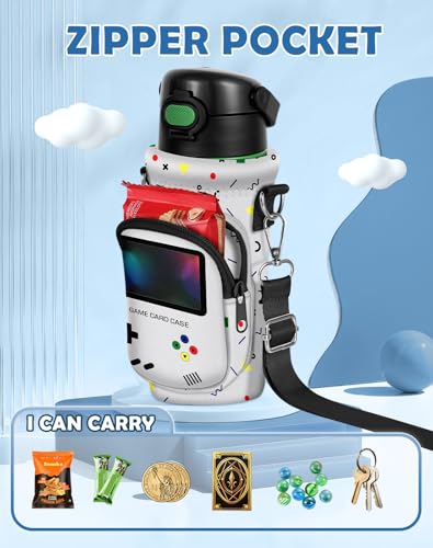 Miss Adola Water Bottle Carrier with Strap for Kids, 14-20 oz - color: Retor Game