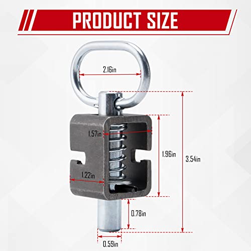 Weld-On Spring Latch Assembly Trailer Gate Latch with Spring-Loaded Pin