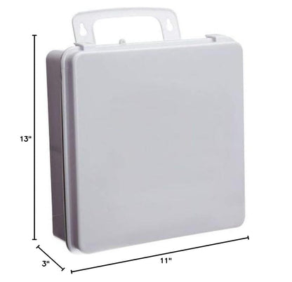 Kemp USA 24 Capacity Unit Plastic First Aid Kit Box with Weather-Resistant Gasket Empty Mountable Medical Storage Case Durable Living Hinge & Secure Clasps (Medium) - size: Medium