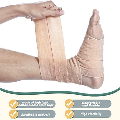 BBTO 4 Rolls Elastic Adhesive Tape Bandage, 5 Yard, 2 Inch - size: 2 Inch in Width