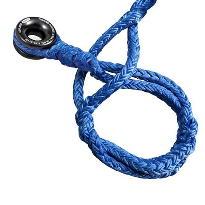 Pelican Rope Arborist Sling, USA Made 5/8" Adjustable Rigging Block Sling with Aluminum Ring - Single-Head, 14,800 LBS MBS / 1,480 LBS WLL, 12 Strand Blue Polyester, Tree Climbing Gear, 12 FT - style: Single-Head | 5/8" - 12 FT