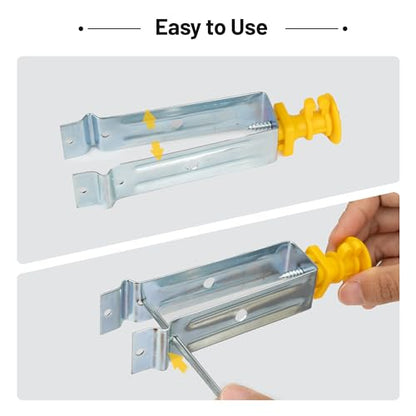Chain Link Fence Insulator 50 Pcs Electric Fence Insulator, T Post Extender Wire Holders for Chain Link and Studded T & U-Posts Tubing, Yellow