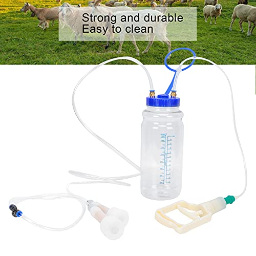 Milking Machine, Goat Milking Machine,Manual Goat Milker,Single Head Milker with Vacuum Pump,2L Sheep Milking Machine for Farm,for Homesteaders and Small Dairy Goats (Single Sided) (Double Sided) - size: Double Sided
