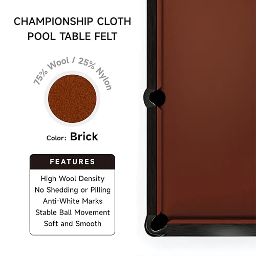 Championship - Invitational Felt w/Teflon - 7/8/9ft - color: Brick, size: 8ft