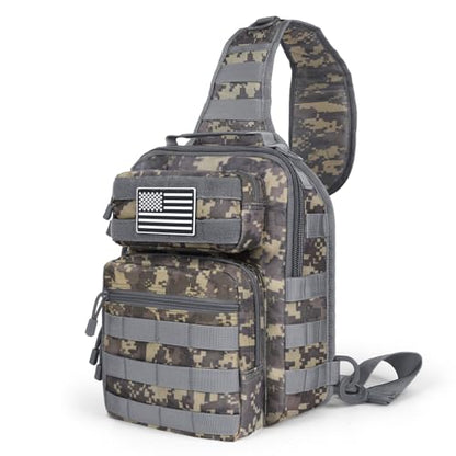 HAOMUK Tactical Sling Bag Backpack Military Rover Shoulder Sling Pack Small EDC Crossbody Chest Bag for Men - color: Acu