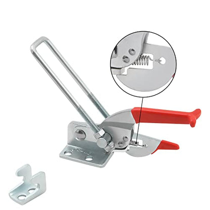 3PCS 2000lbs Toggle Clamp 431,Heavy Duty Toggle Latch Clamp,Tire Carrier Latch,Quick Release Latch,Cam Lever Clamp.Adjustable Latch for Lid Latch,Cam Clamp Latch,Pull Latch & Draw Latch Hardware - style: Red