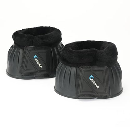 Shires ARMA Fleece Trim Bell Boot (Black, Cob) - color: Black, size: Cob