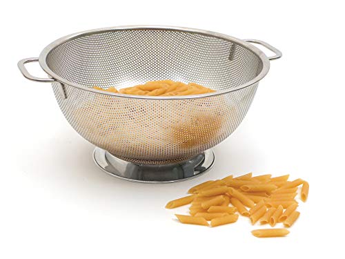 RSVP International Endurance Kitchen Collection Colander Strainer, 3 Quart, Pierced Stainless Steel - size: 3 Quart