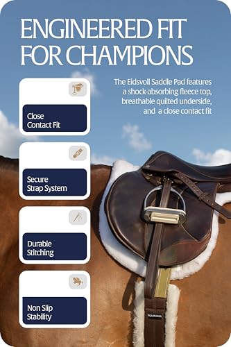 Equinavia Eidsvoll Close Contact Horse Pad, Fit Fleece English Saddle Pad - size: Large