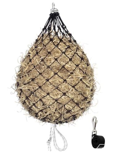 36" Slow Feed Hay Net, 1.2" Mesh Horse Hay Bag with 700 LBS Strap