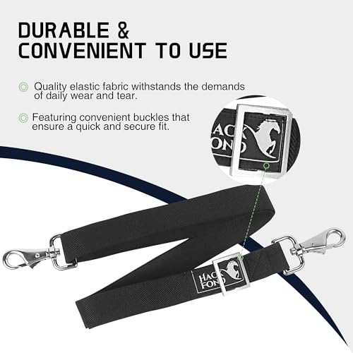 2pcs Horse Blanket Leg Straps Replacement, Elastic Leg Straps | Horse Blanket Leg Straps Replacement, Elastic Leg Straps for Horse Blanket, Adjustable Length from 28 to 48 Inch Black - size: Leg Straps