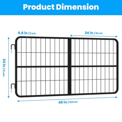 48" W×24" H Stall Guards for Horses, Horse Stall Gates, Heavy Duty Steel Yoke Design Fits Standard Barn Doorways