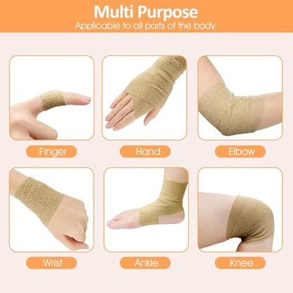 BIRDDIE 39 Packs 1"/2"/3" Skin Tone Self Adherent Bandage Wrap - color: Skin Bandage-39