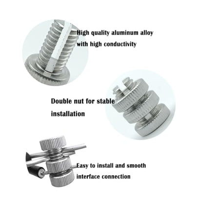 50Pcs Fence Wire Clamps,Split Bolt Joint Clamp Wire Connectors for Multiple Electric Fence Line Tap Clamp (50, Aluminum alloy)