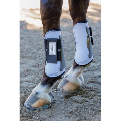 Professional's Choice Pro Performance Show Jump Boots | Front Pair | Universal Size - color: White, style: Standard Fastener