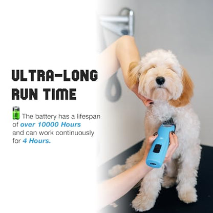 Professional Dog Clippers for Grooming Thick Curly Matted Coats - color: Blue