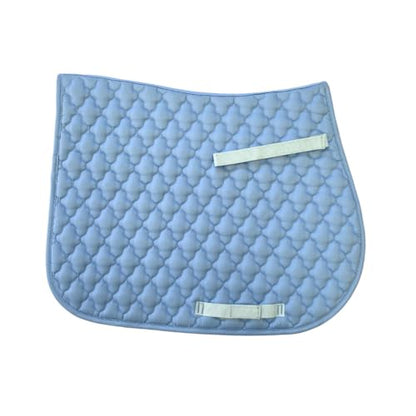 AJ Tack Quilted English Saddle Pad Light Blue, 22 in Spine
