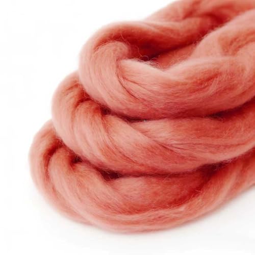 3.4oz Needle Felting Wool Red-Brown for DIY Needle Craft Enthusiasts - color: Red-Brown