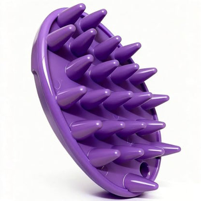 Rubber Curry Brush for Short Haired Dogs, Gentle Curry Comb | Dog Brush with Long Pins, Use Wet as Bath Scrubber or Dry to Remove Loose Hair