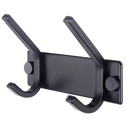 WEBI Coat Rack Wall Mounted,2 Coat Hooks for Hanging Coats,Hook Rack Hook Rail Coat Hanger Wall Coat Rack with Hooks for Clothes,Jacket,Black - size: 2 Hooks