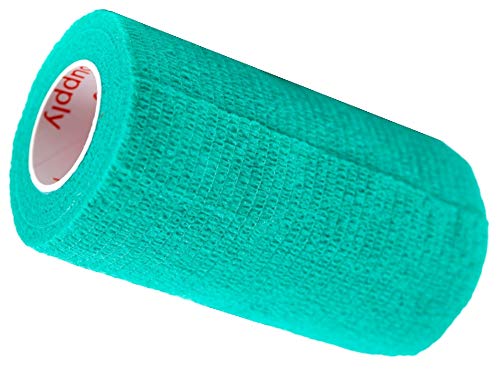 3 Inch Self Adhesive Medical Bandage Wrap Sport Tape (Light Green) (12 Pack) Strong Elastic Self Adherent Cohesive First Aid Sport Flex Rolls for Wrist Ankle Knee Sprains and Swelling