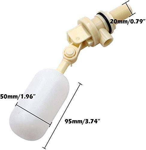 3 Pack Float Valve with Adjustable Arm Stable Water Float Valve Shut Off 1/2" Float Ball Valve for Horse Cattle Goat Pig Dog - size: 3 Pack