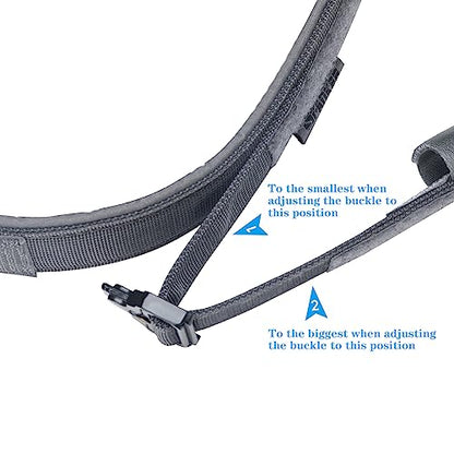 EXCELLENT ELITE SPANKER Tactical Nylon Dog Collar Military Metal Buckle - color: Grey, size: M-(14''-18")