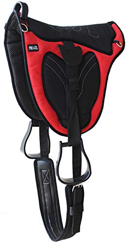 CHALLENGER Western Trail Neoprene Padded Bareback Saddle Pad Cinch 39203 - color: Red Black