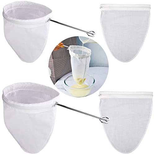 WMKGG Ultra Fine Mesh Strainer Bags, Reusable Mesh Filter Bags - size: Large Size + Small Size