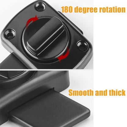 French Door Reinforcement Lock Latch,Anti Pick,Night Lock - color: Black-2