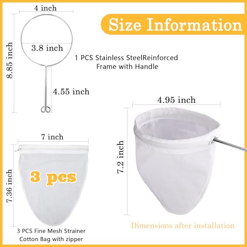 WMKGG Ultra Fine Mesh Strainer Bags, Reusable Mesh Filter Bags - size: Mini Size
