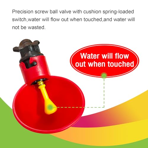 2pcs Automatic Drinker System Chick Water Cups 1L Hanging Automatic Fill Chick Cup Drinker Waterer Used for Cages